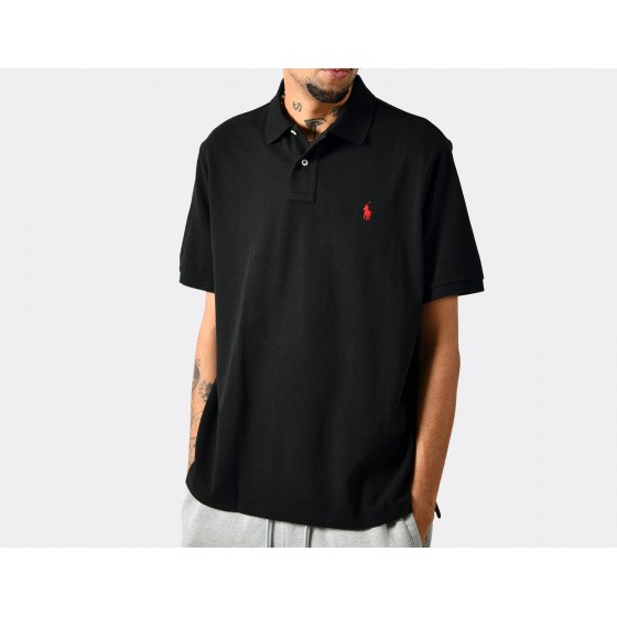 Polo Ralph Lauren Classic Fit Polo Shirt Black Red
